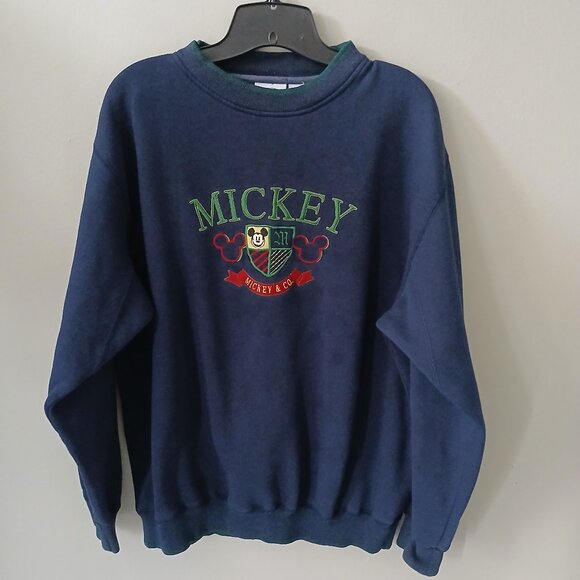 Mickey Mouse Women's Vintage 90's Embroidered Logo Sweatshirt Size XL - Picture 1 of 8